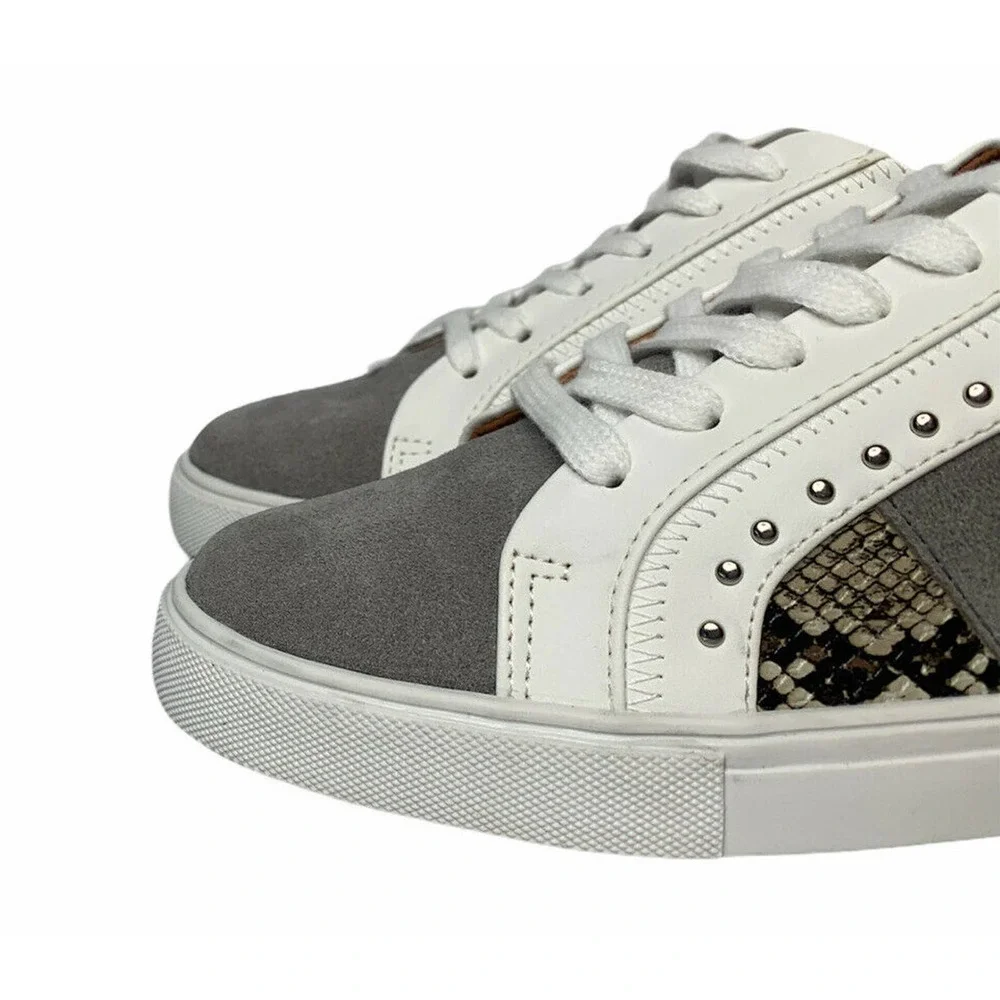 NEW Steve Madden Annita Court Fashion Sneakers Shoes Leather Animal Print Size 8